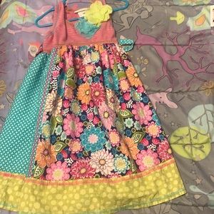 Bonnie Jean colorful flower girls’ dress size 5.